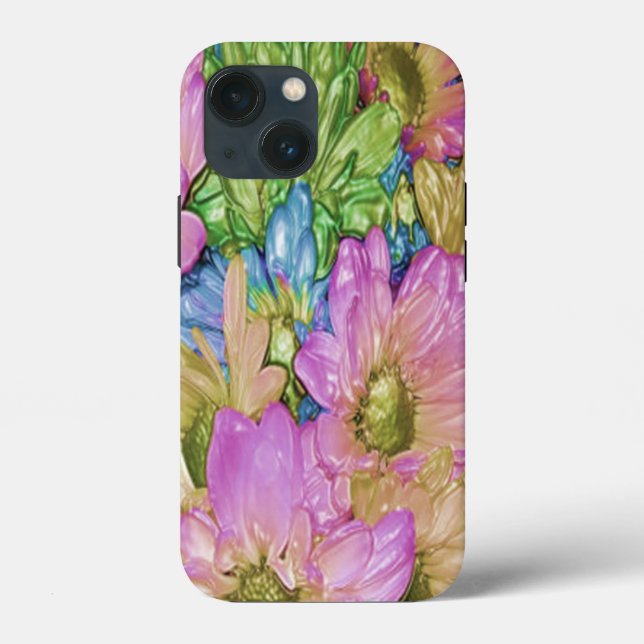 Wild Colorful Daisies #22 - iPhone Case (Rückseite)