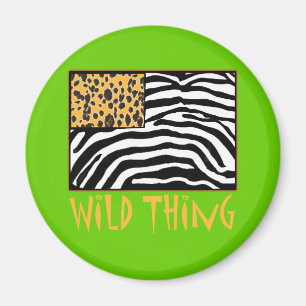 Wild! Coole Tierdruckgestaltung Magnet
