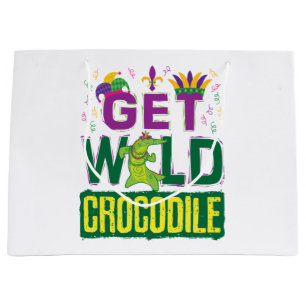 Wild Crocodile Mardi Gras Alligator Große Geschenktüte