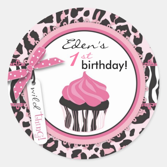 Wild Cupcake WP Aufkleber (Vorderseite)