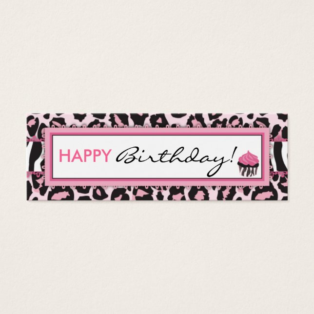 Wild Cupcake WP Skinny Gift Tag (Vorderseite)