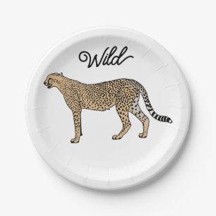 Wild Custom Cheetah Pappteller