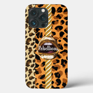 Wild Custom Chic Gold Lips Geschenk Schönheit Girl Case-Mate iPhone Hülle