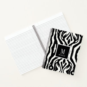 Wild Custom Zebra Print Pattern Notizbuch