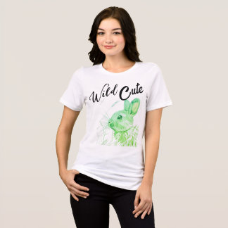 Wild Cute – Hasendesign Damen T-Shirt Tri-Blend Shirt