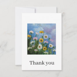 Wild daisies Thank you card Dankeskarte