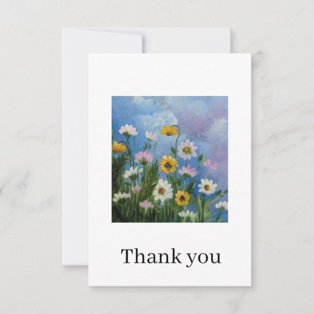 Wild daisies Thank you card Dankeskarte (Vorderseite)