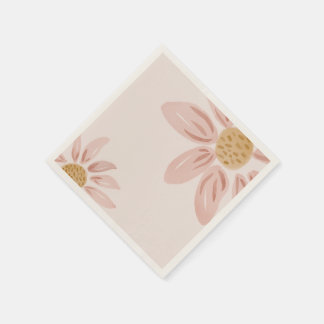 Wild Daisy Birthday Pink und Gelb Serviette