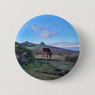 Wild Dartmoor Pony Horse Button
