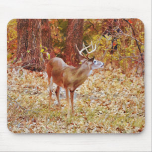 Wild Deer Buck Antlers Art Mouse Pad Mousepad