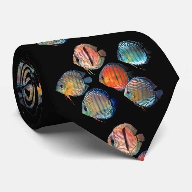 Wild Discus Fish Krawatte (Gerollt)