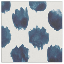 WILD DOTS Indigo Watercolor Polka Dot Stoff