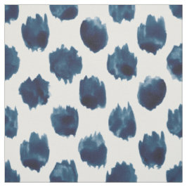 WILD DOTS Indigo Watercolor Polka Dot Stoff