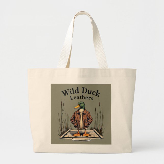 Wild Duck Leathers Jumbo Tote Bag - Natürliche Lei Jumbo Stoffbeutel (Vorne)