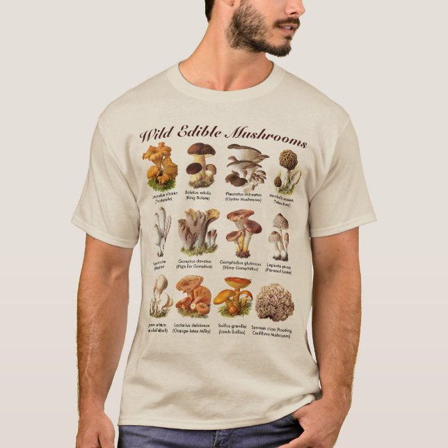 Wild Edible Mushrooms T-Shirt (Vorderseite)