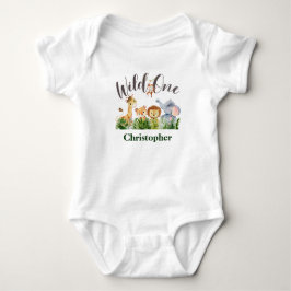 Wild ein Baby Babys 1. Geburtstagsgeschenk Strampler