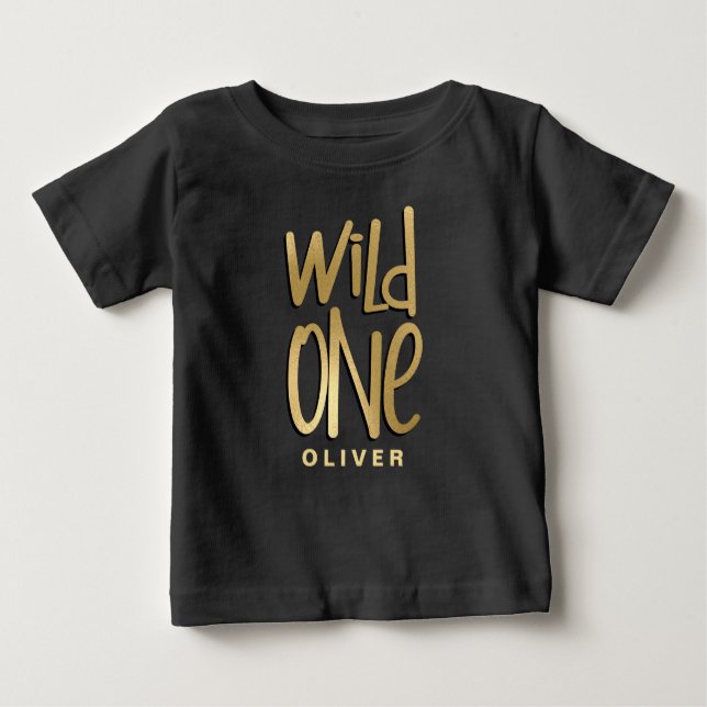 Wild ein erster Geburtstag Baby T-shirt (Vorderseite)