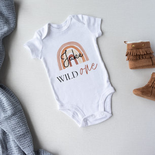 Wild ein erster Geburtstag Rainbow & Sun Personali Baby Strampler