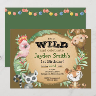 Wild ein exotisches Tier zum Geburtstag einladen Karte