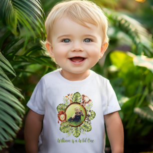 Wild ein Foto Niedliche Jungtiere 1. Geburtstag Baby T-shirt