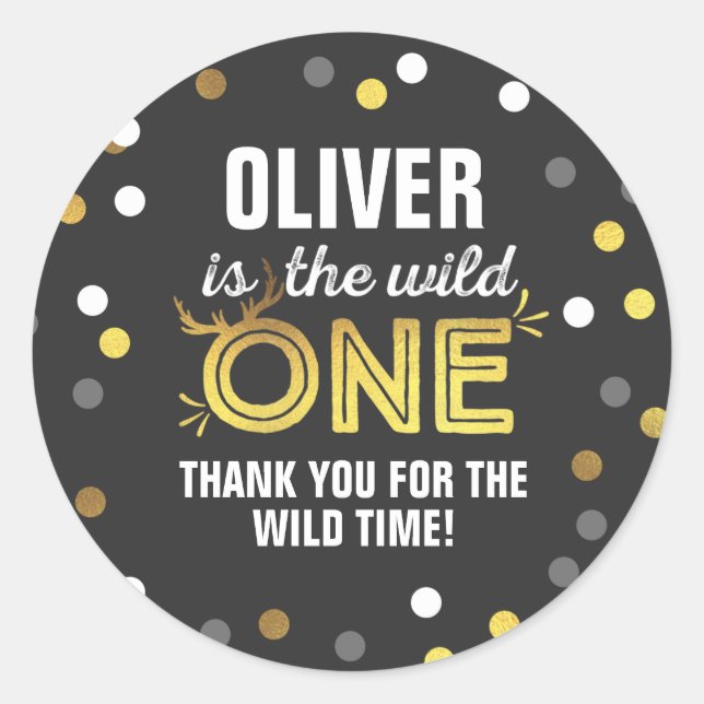 Wild ein Gastgeschenk Aufkleber Siegel Wild Party (Vorderseite)