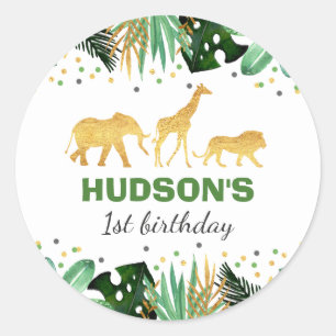 Wild-ein-Gastgeschenk-Markierung Sticker Jungle An