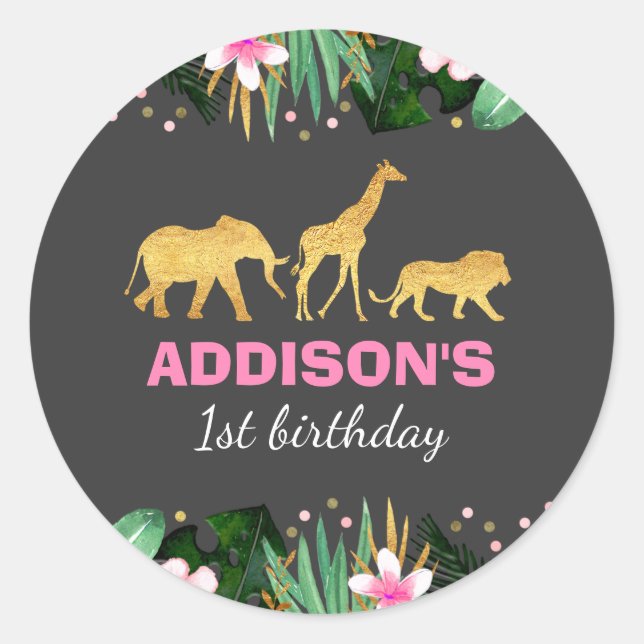 Wild-ein-Gastgeschenk-Markierung Sticker Jungle An (Vorderseite)