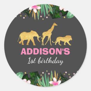 Wild-ein-Gastgeschenk-Markierung Sticker Jungle An