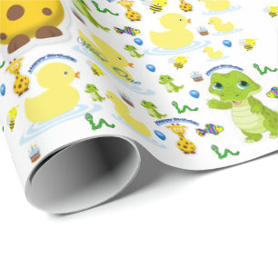 Wild ein Geschenkpapier zum ersten Geburtstag