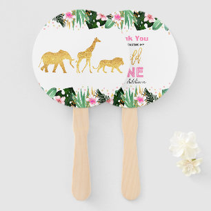 Wild ein Party Hand Fan Jungle Animals Gastgeschen Fächer