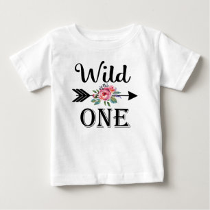 Wild ein Pfeil floral 1. Geburtstag Shirt