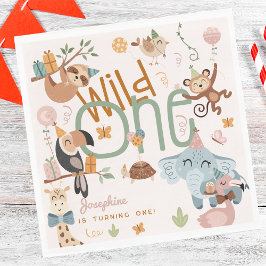 Wild-ein-Safari-Tiere Kindergeburtstag Party Serviette