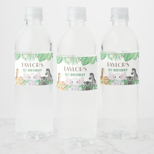 Wild eine neutrale Feier - Safari Abenteuer! Wasserflaschenetikett