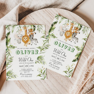 Wild eine Safari Geburtstagseinladung Einladung