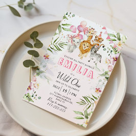 Wild eine Safari Geburtstagseinladung Einladung