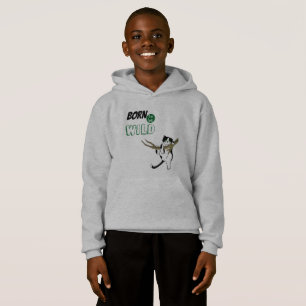 Wild einer, der Geboren Wildkatzenkletterbaum ist Hoodie