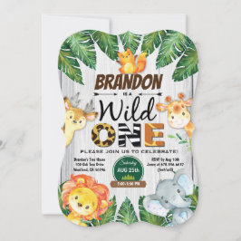 Wild Einladung zum Geburtstag. Junge Dschungelsafa