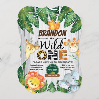 Wild Einladung zum Geburtstag. Junge Dschungelsafa