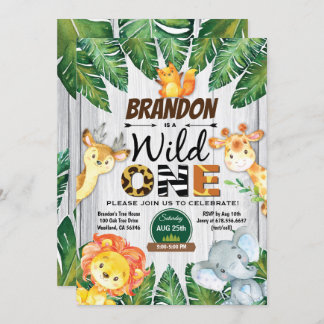 Wild Einladung zum Geburtstag. Junge Dschungelsafa