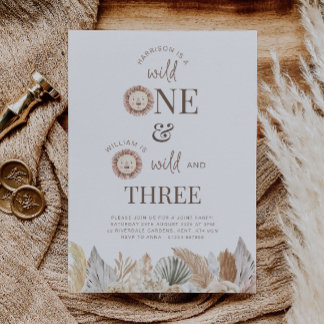 Wild Eins und Wild und drei gemeinsame Einladung