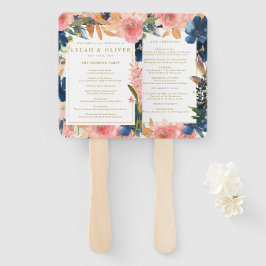 Wild Elegance | Blush & Gold Wedding Hand Fan Fächer