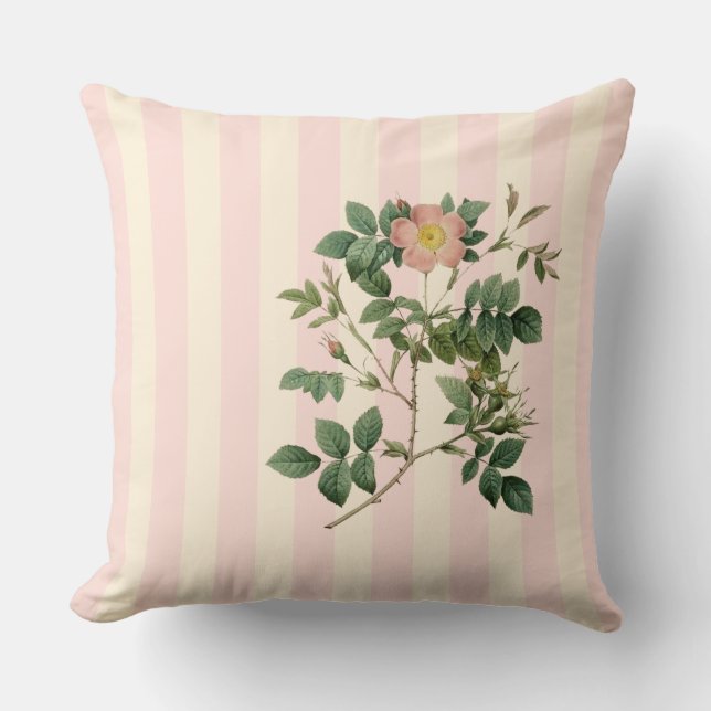 Wild Elegance: Rosa malmundariensis Keuchkissen Kissen (Vorderseite)