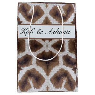 Wild Elegant Personalisierter Safari-Giraffen-Dr Mittlere Geschenktüte