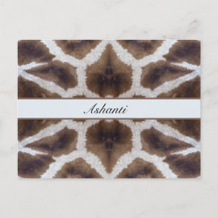 Wild Elegant   Personalisierter Safari-Giraffen-Dr Postkarte