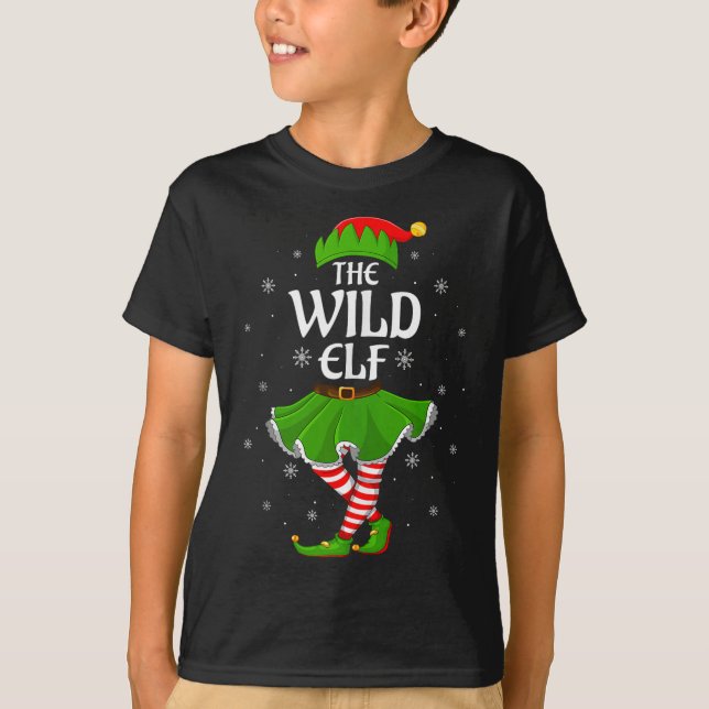 Wild Elf Christmas Family Girls Women Elf Squad Xm T-Shirt (Vorderseite)