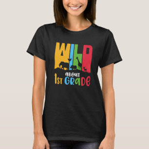 Wild etwa 1. Klasse Leopard Print School Lehrer T-Shirt