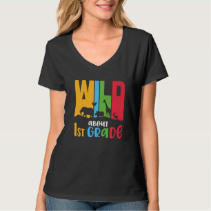 Wild etwa 1. Klasse Leopard Print School Lehrer T-Shirt