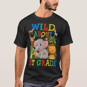 Wild etwa 1. Klasse Safari Tiere Jungle zurück zu T-Shirt