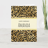 Wild & Exotic Leopard Print Pattern Geburtstag