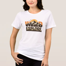 Wild Explore Vintage Mountain Adventure Outdoor Tri-Blend Shirt